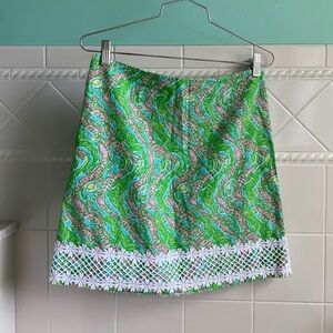 Lily Pulitzer Gator Print Lace Skirt